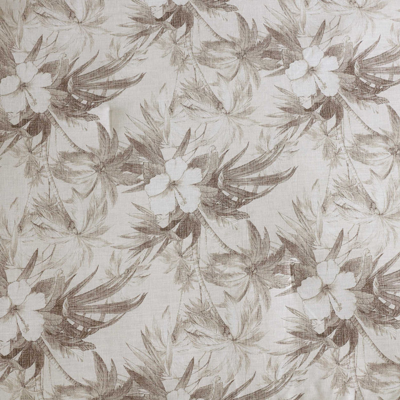 Tommy Bahama Beachway Blooms Cotton Reversible Comforter Set, Queen Comforter + 2 Standard Shams, Beige