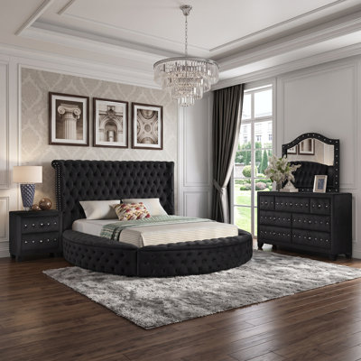 Ensemble de chambre avec rangement 4 pièces Taner