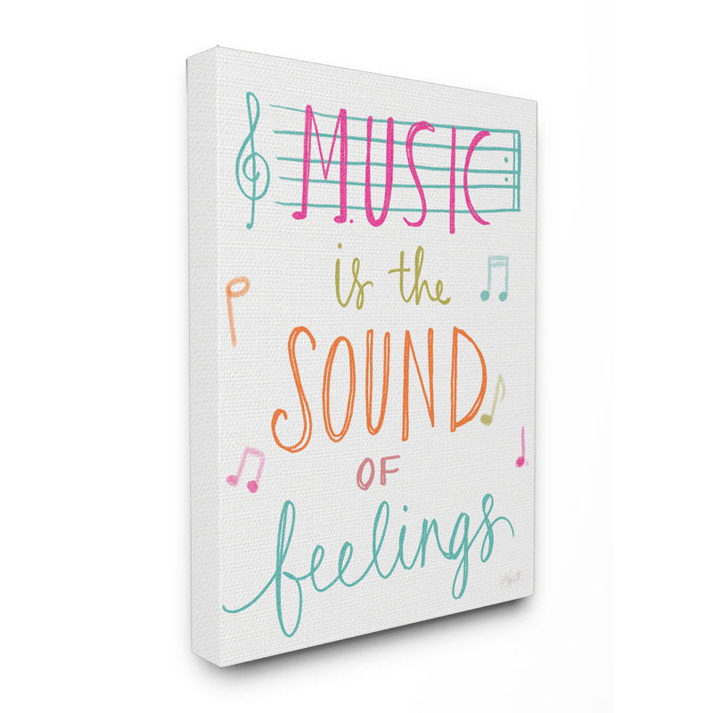 Art sur toile Gupton Music Is the Sound of Feelings, H 30 po x l 24 po x P 1,5 po