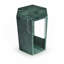 Table d'appoint luxueuse en marbre naturel vert luxueux, table de bout hexagonale de 16 cm de long avec finition polie, socle en pierre vert diamant et table de chevet moderne pour le salon (40 cm x 32 cm)