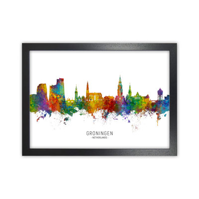 Groningen Netherlands Skyline by Michael Tompsett - Print