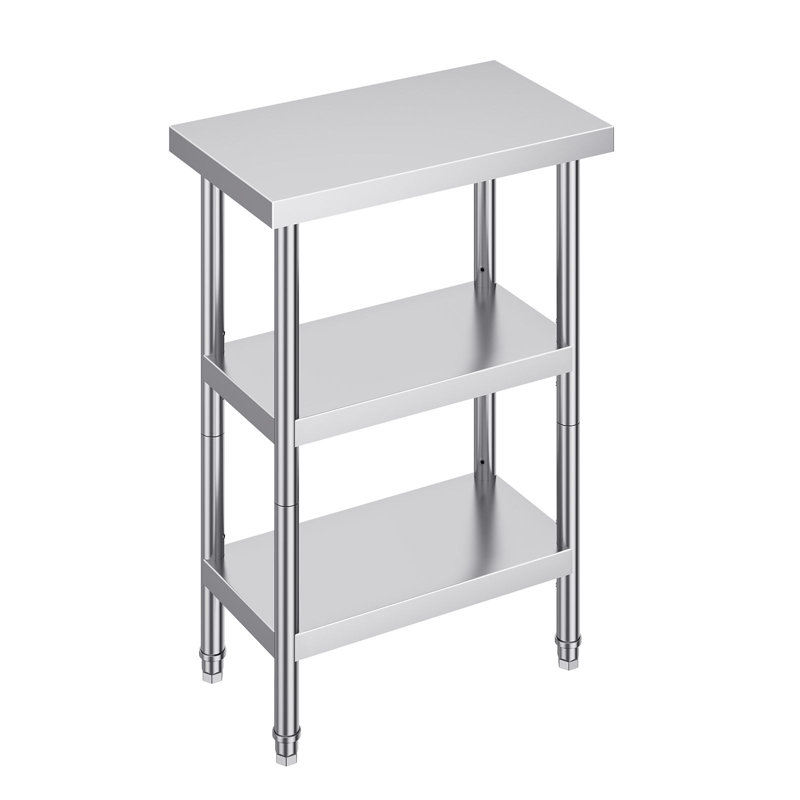 Table de préparation en acier inoxydable 14 pièces 24 po SUS201, 34" H x 14" W x 24" D