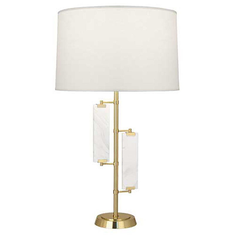 Alston Table Lamp, Off White, Brass