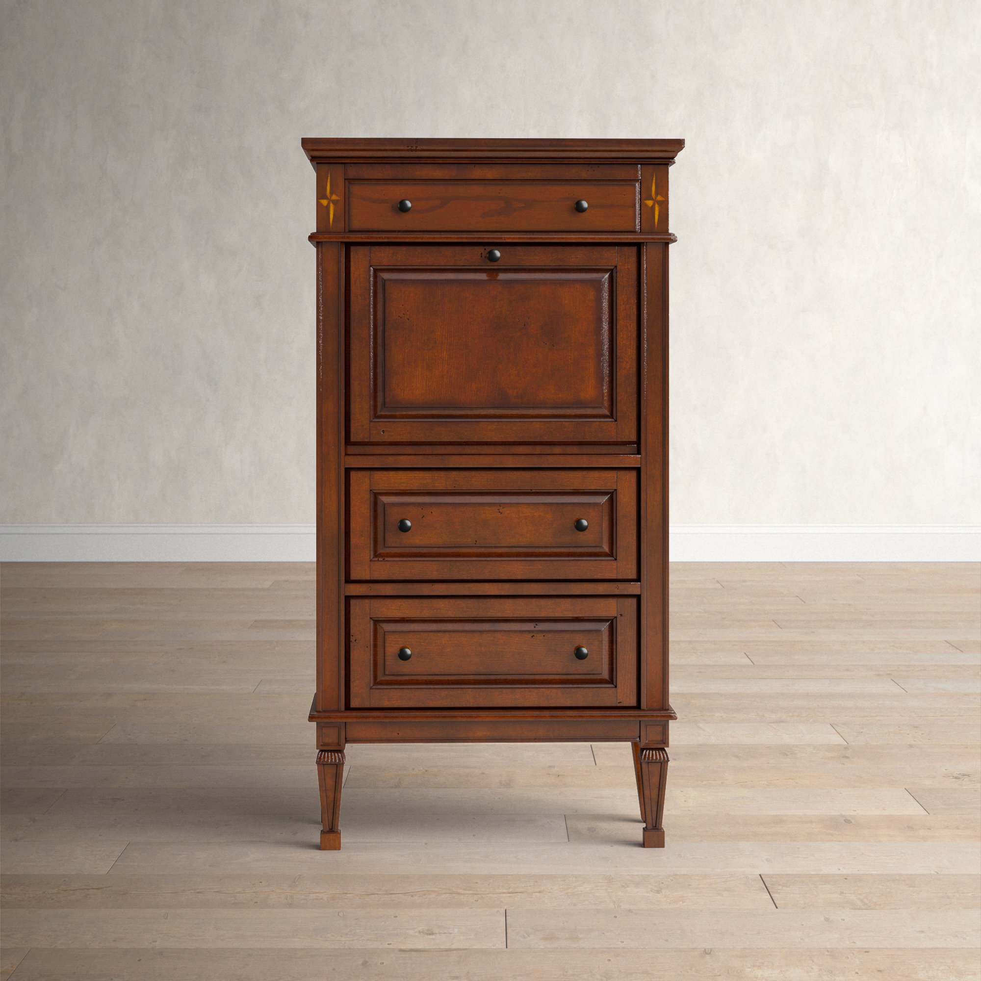 Fleur De Lis Living Chubbuck Armoire Desk Size Large Brown