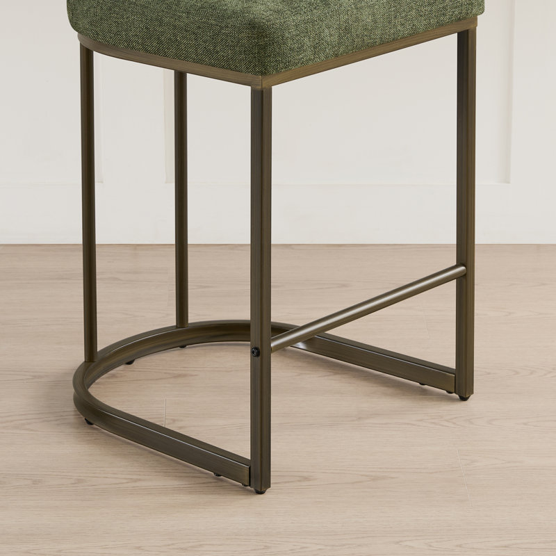 Upholstered Counter Stool, Moss Green, 2