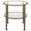 Table de bout ronde en verre et fer vieilli 24 po Jordyan-176035286