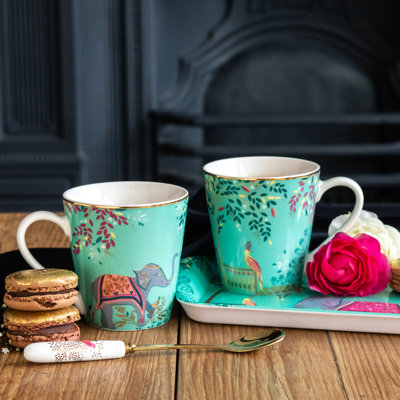 Sara Miller, India - Mug & Tray Set