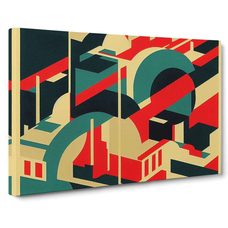 Bauhaus Abstract Architecture - Wrapped Canvas, 40cm H x 60cm W x 3cm D