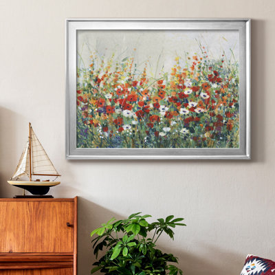 Garden In Bloom II - Vintage Botanical Print, Matted and Framed Under Acrylic Glass, Living Room and Dining Room Wall Art