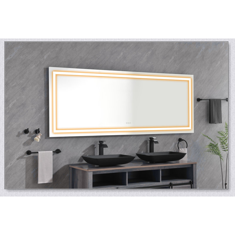 Miroir de salle de bain DEL, 32 po x 72 po
