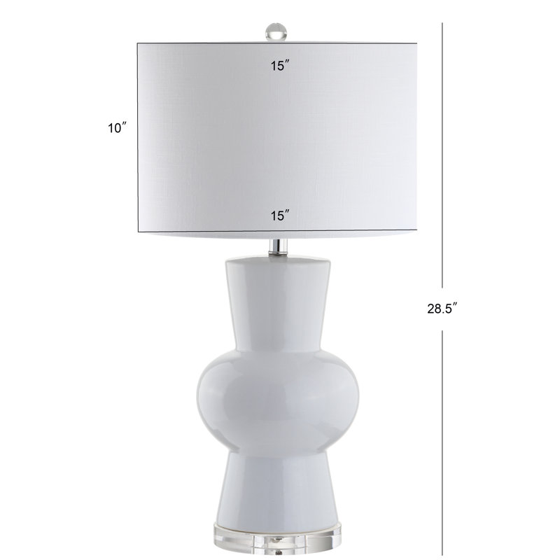 Claunch Ceramic Table Lamp, White