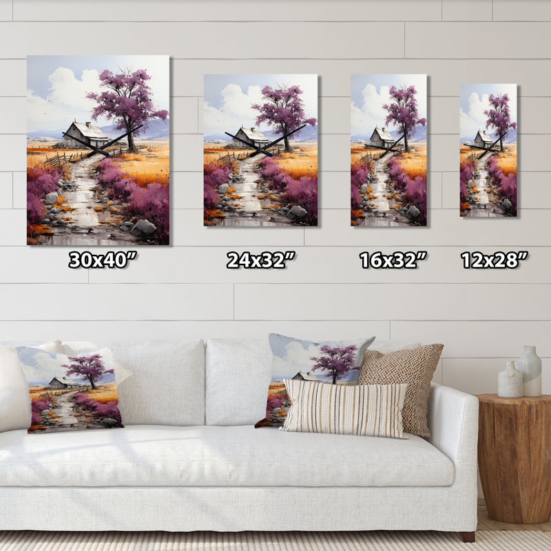 Horloge murale - Mauve, H 32 po x l 16 po x P 1 po