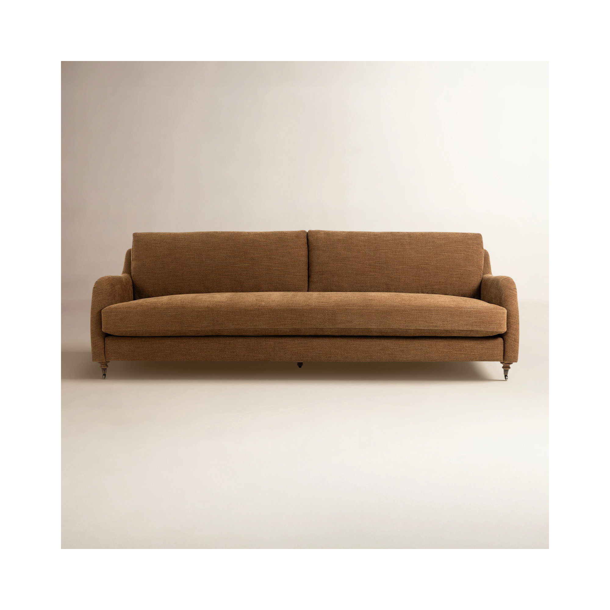 Lynne 96'' Upholstered Sofa, Laughlin Ochre Polyester Blend