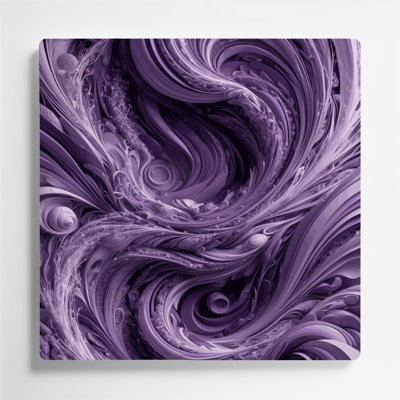 Digital Abstraction 61 Purple Metal Wall Art
