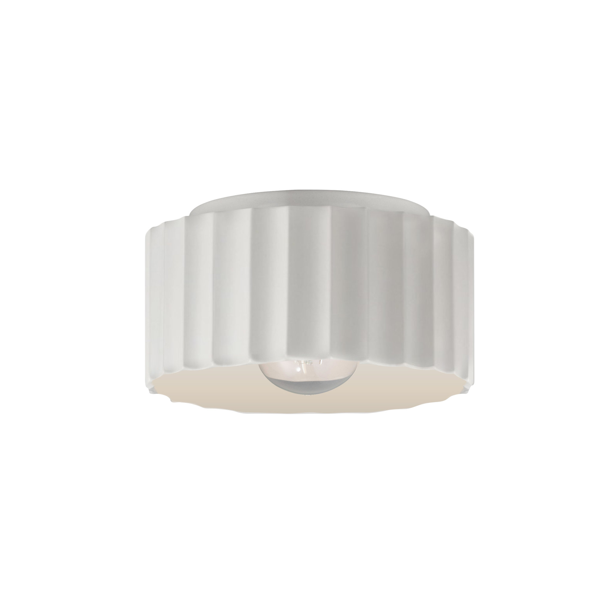 Colgate Single Light Ceramic Flush Mount, Bisque, 6.5" H x 10" W x 10" D