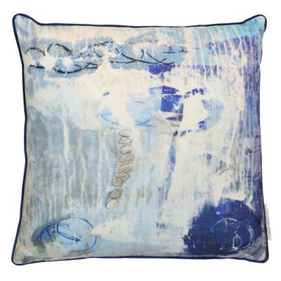 Coussin Tidewashed Crush II - bleu côtier - 24 po x 24 po