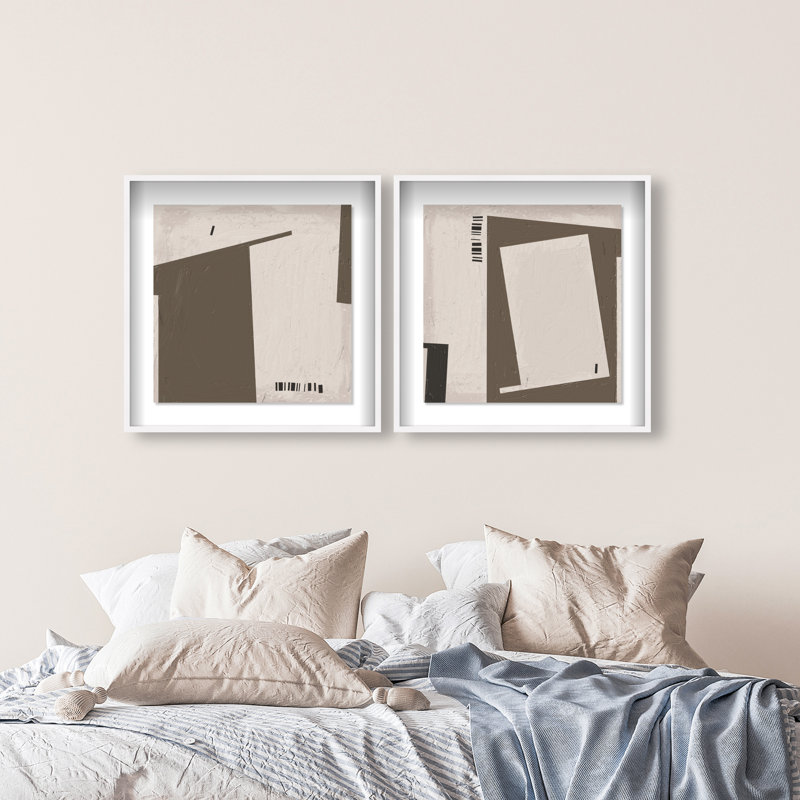 Structural Set Set by Oliver Gal, 31.5"H x 31.5"W, White Shadowbox