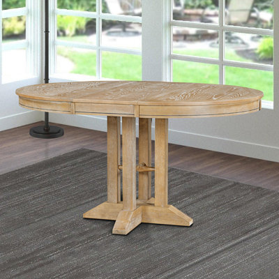 table de salle à manger ronde extensible avec bureau spacieux et structure en bois robuste