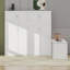 Grand lit escamotable mural avec bureau, tablettes et armoires-109100683