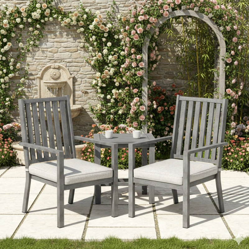 Ensemble de 4 chaises de patio en aluminium toutes saisons de 23 po avec coussins et structure épais