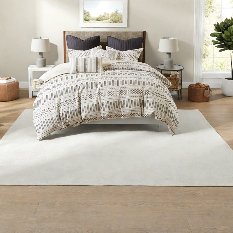 Ensembles de literie confortables en jacquard de coton, style maison de campagne pour la maison