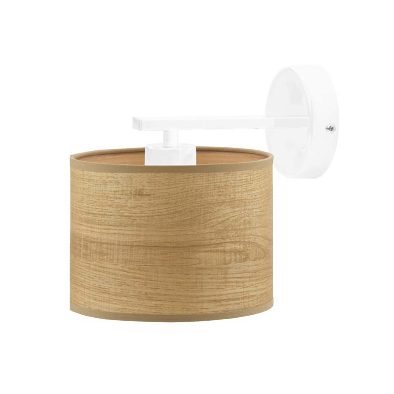 Blaikley Steel Armed Sconce, White, Natural