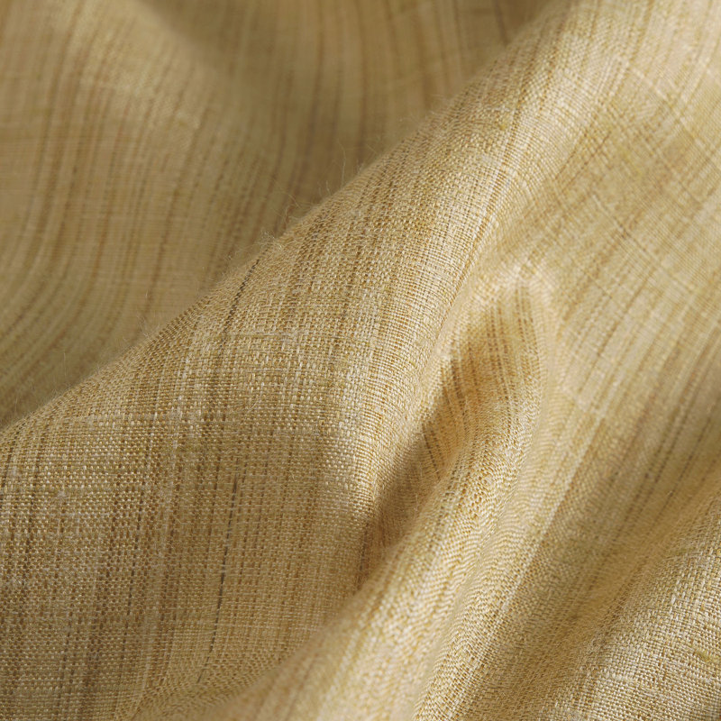 Rideaux semi-transparents texturés en mélange de coton pour rideaux de chambre à coucher et de salon (rideaux à 2 panneaux)