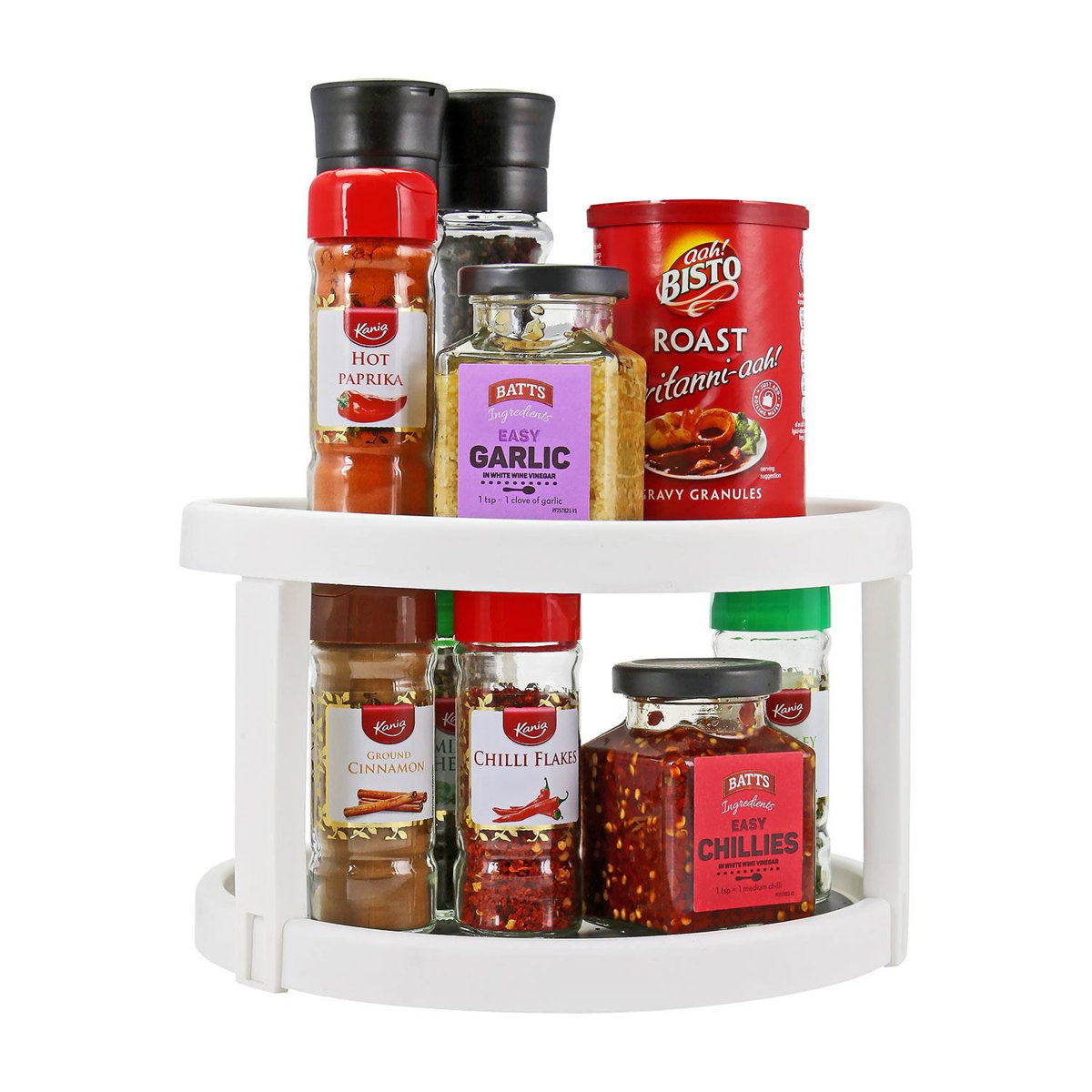 Belfry Kitchen 2 Tier Corner Spice Rack For Cabinets, Worktop ...