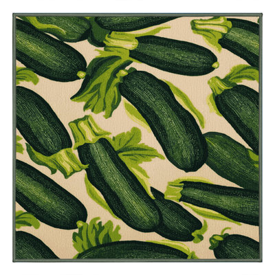 Washable Zucchini Vegetables Area Rug