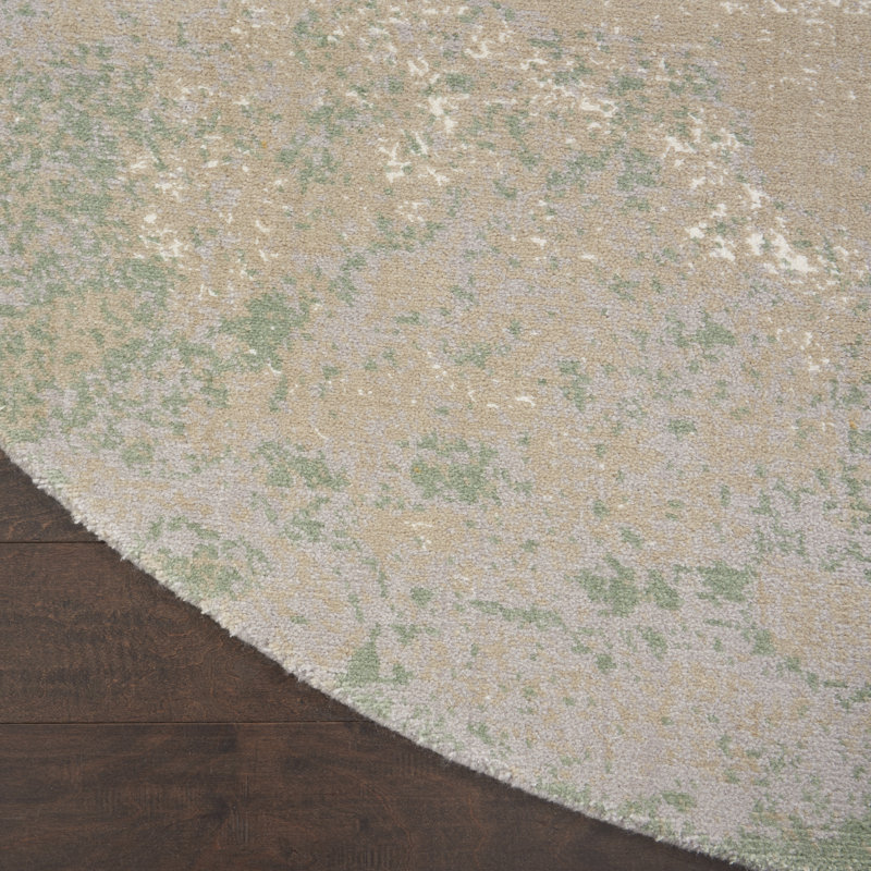 Viscose Abstract Indoor Rug, Round 8'