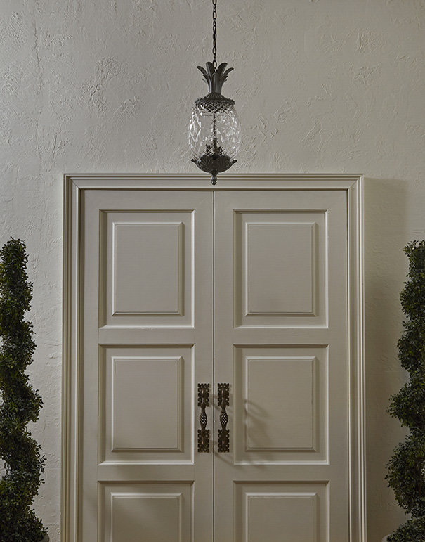 Arlesey 3 -Bulb 21" H Outdoor Pendant Highland Dunes Finish: Black Coral