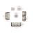 Shanden Wicker 5 - Person Patio Conversation Sets with Cushions