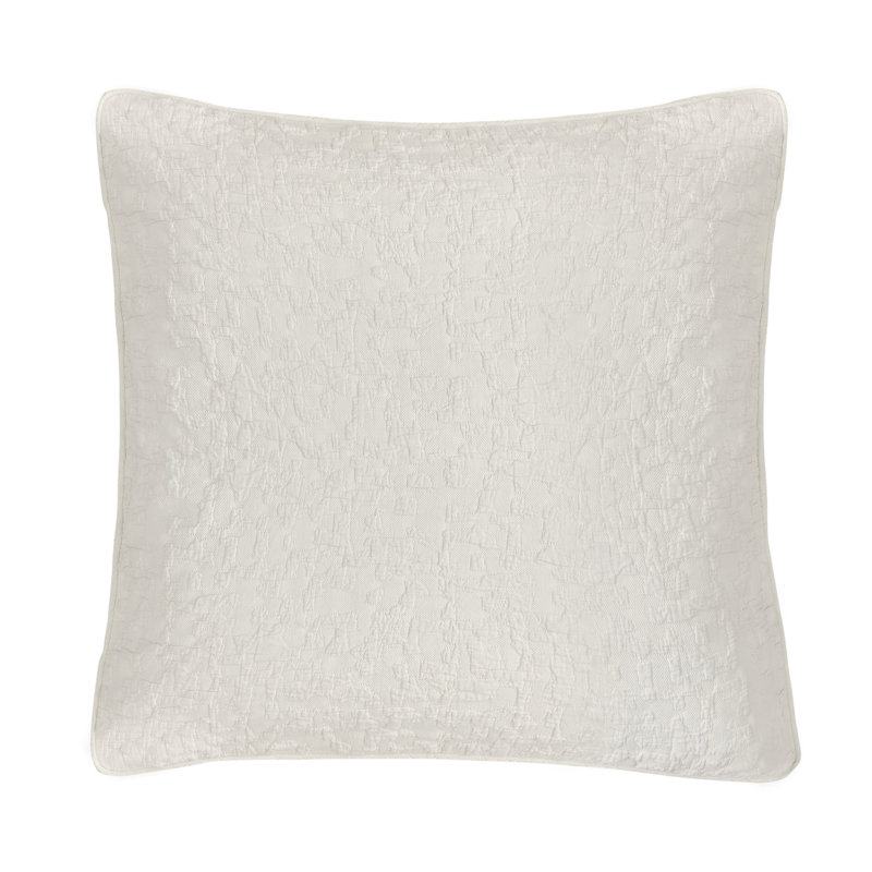 Porto Matelassé Abstract Design Classic Chic Casual Euro Sham, Vintage White