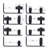 Wall Mount Heavy Duty Sliding Barn Door Floor Guide，8 Assemble Setup Options，Flush Design Bottom