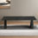 Long bureau en bois pour étudier / travailler avec de l'acier au carbone