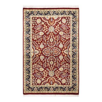 Mogul One-of-a-Kind Hand-Knotted Red/Black/Beige Area Rug 3' x 4'9 -  Isabelline, 477BA163C7E84BEA91D911B4874B11C0