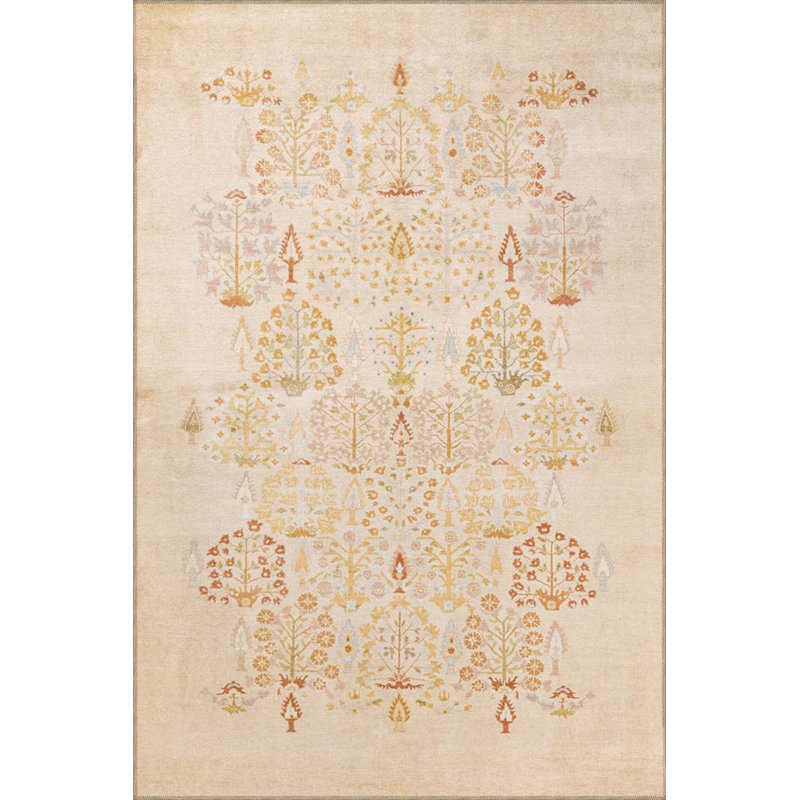 Tapis tissé traditionnel lavable, Sous-tapis rectangulaire 2 pi 4 po x 3 pi 11 po