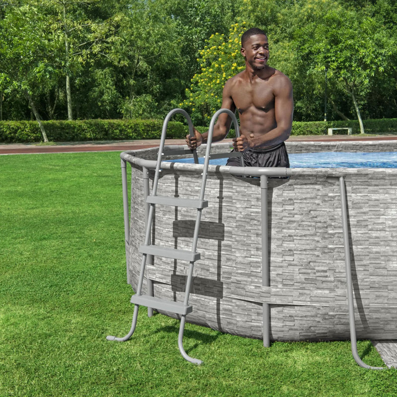 Bestway Power Steel Oval Above Ground Pool Set with Filter and Pump