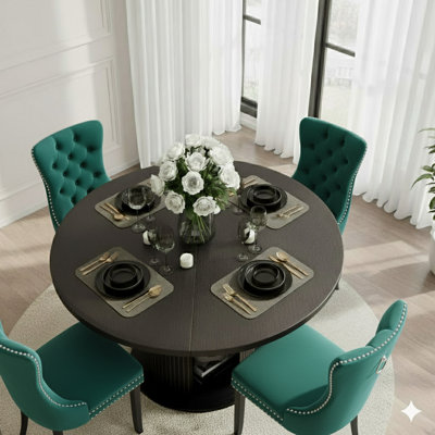 48 Inch Round Dining Table Sets For 4-6 People