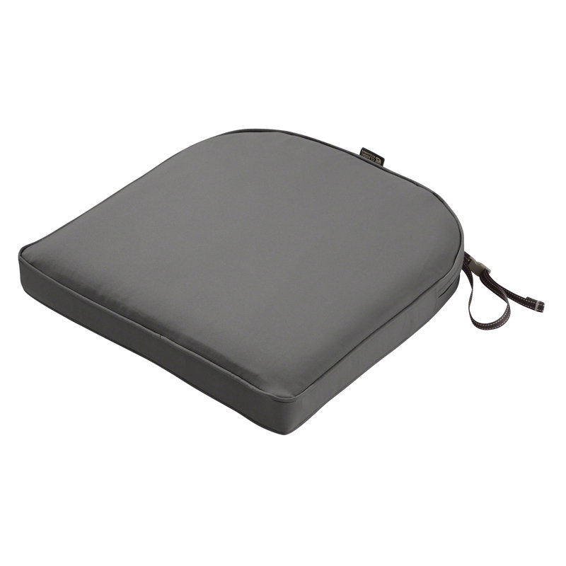 Pina FadeSafe Contoured Outdoor Seat Cushion, Light Charcoal Gray, 2" H x 18" W x 18" D