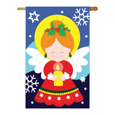 Double Sided 40'' H x 28'' W Polyester Christmas House Flag