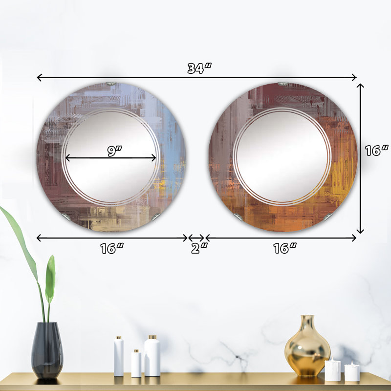 Ensemble de 2 miroirs sans cadre