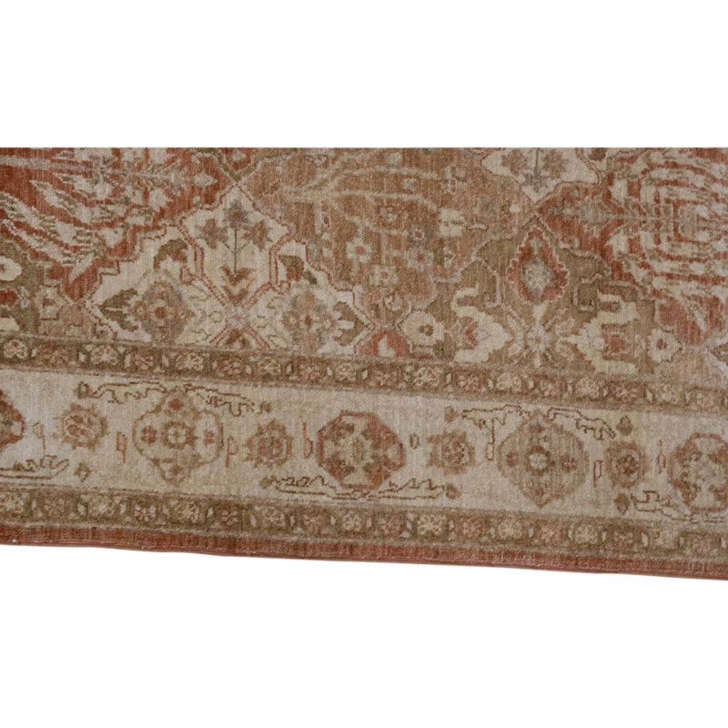 Tapis rouille / brun de haute qualité noué à la main