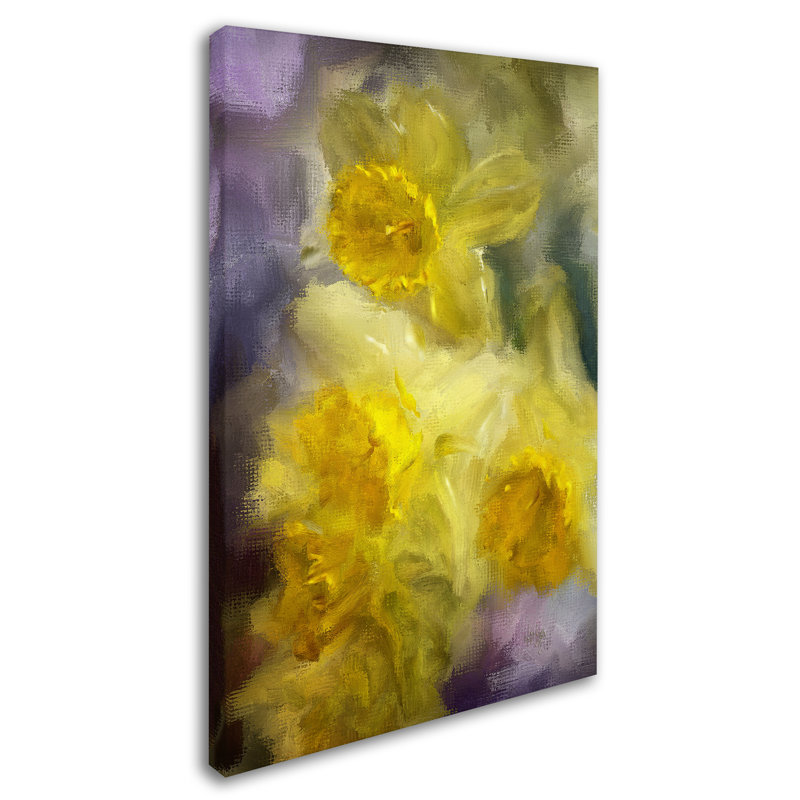 Kuehn 'Ruffled Daffodils' Print on Wrapped Canvas, 47" H x 30" W x 2" D