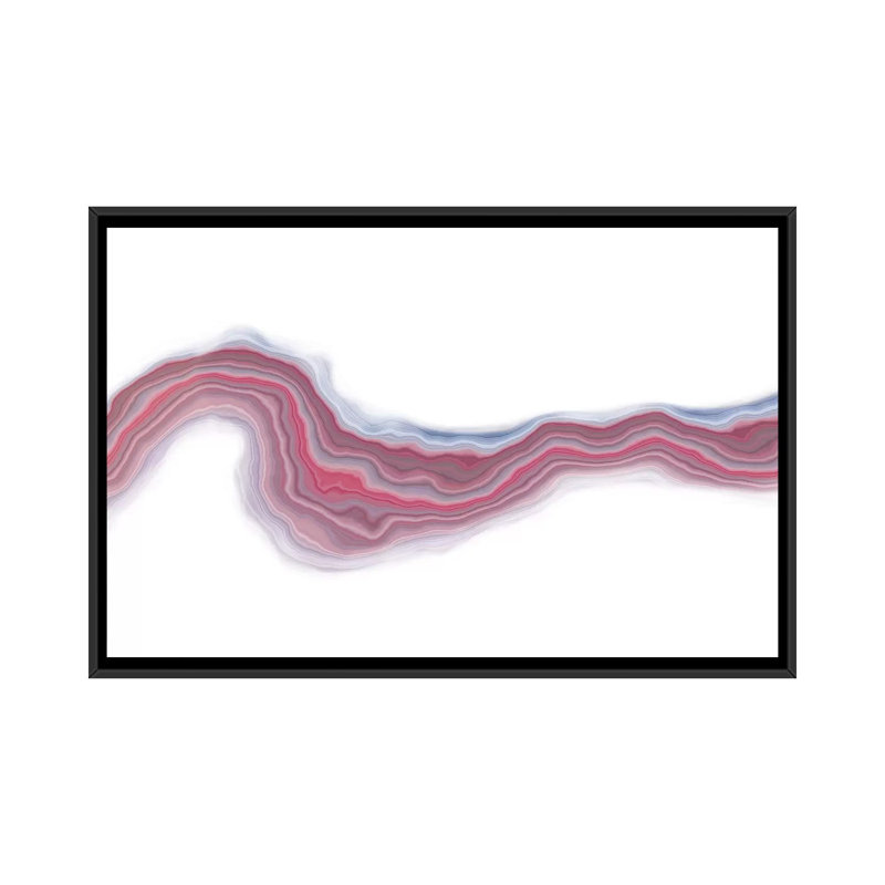 «Rose Velocity», impression sur toile tendue, H 18 po x l 26 po x P 1,5 po, Toile avec cadre noir, Pas de tapis