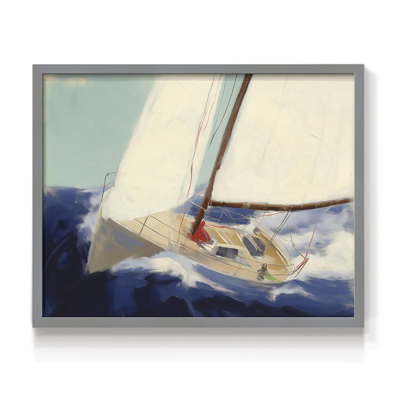 Série nautique-XXXIX - reproduction encadrée, H 8 po x l 10 po, Gris