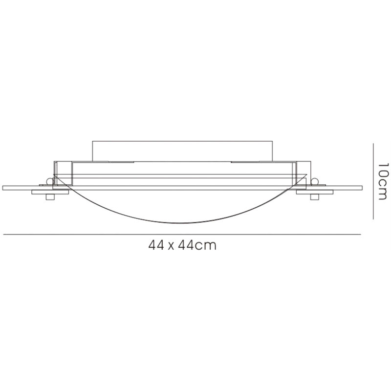 Cordova Glass Flush Mount, Polished Chrome