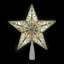 9" LED Lighted Glitter Star Christmas Tree Topper Warm White Lights-105791839