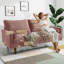 Canapé Masterson moderne, canapé en velours de 58 pouces pour le salon, coussins à ressorts, coussins modernes à assemblage facile avec coussin décoratif pour petits espaces-357766205