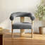 Ensemble de 2 fauteuils demi-tonneau rembourrés Mid-Century-2023504236